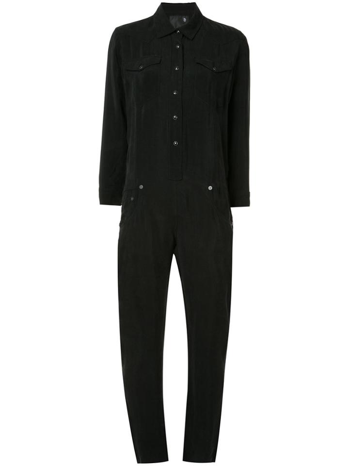 R13 Button-up Jumpsuit - Black