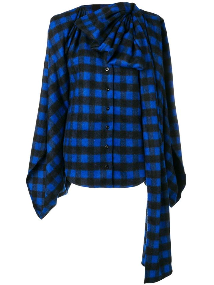 Y / Project Oversized Deconstructed Shirt - Blue