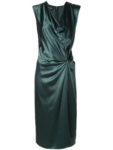 Narciso Rodriguez Knotted-waist Silk Dress - Green
