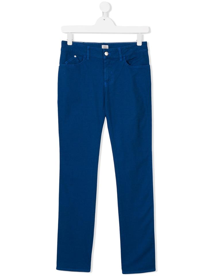 Armani Junior Five Pocket Trousers - Blue