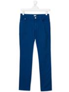 Armani Junior Five Pocket Trousers - Blue