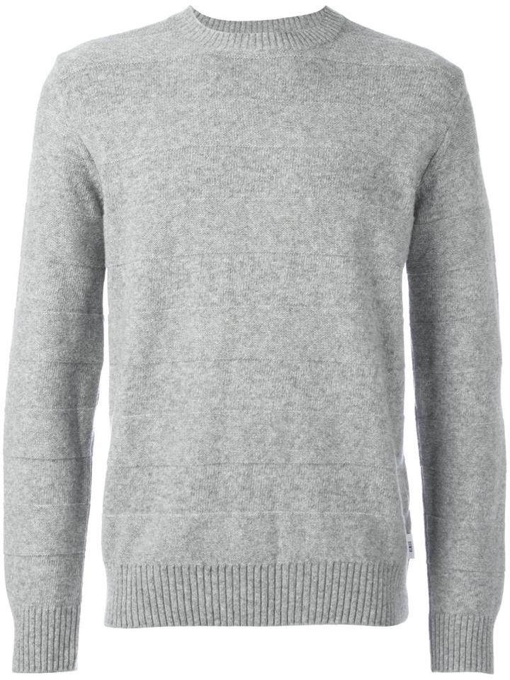 Edwin 'standard Stripes' Jumper, Men's, Size: Medium, Grey, Polyamide/lambs Wool