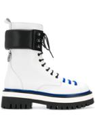 Msgm Lace-up Boots - White
