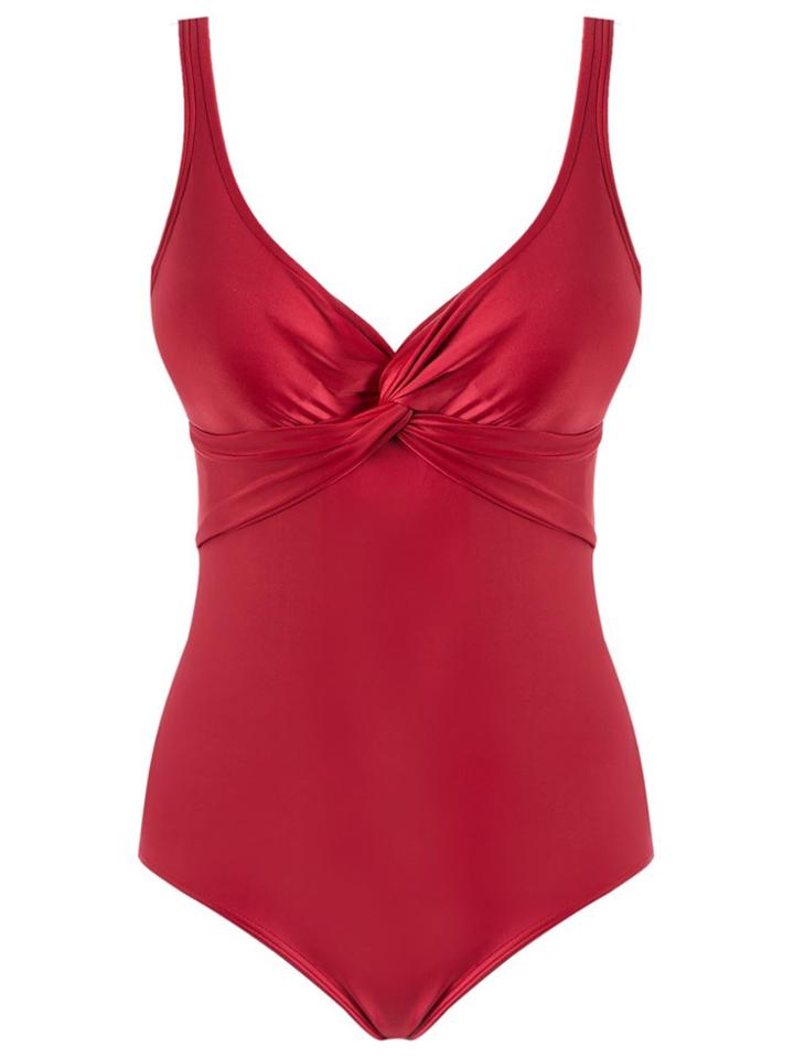 Lygia & Nanny V-neck Swimsuit - Red