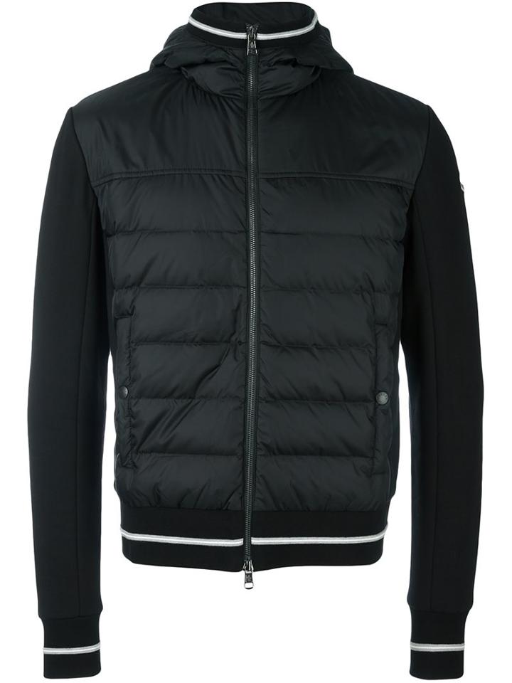 Moncler Hooded Padded Jacket, Men's, Size: Medium, Black, Polyamide/cotton/feather