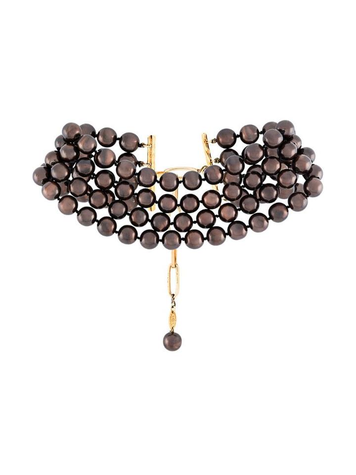 Chanel Pre-owned Faux Pearl Choker - Brown