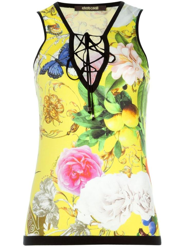Roberto Cavalli Drawstring Tank