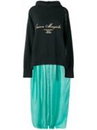 Mm6 Maison Margiela Sweatshirt-panelled Dress - Black