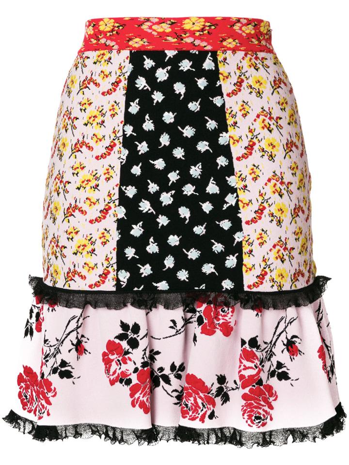 Alexander Mcqueen Contrast Panel Skirt - Multicolour