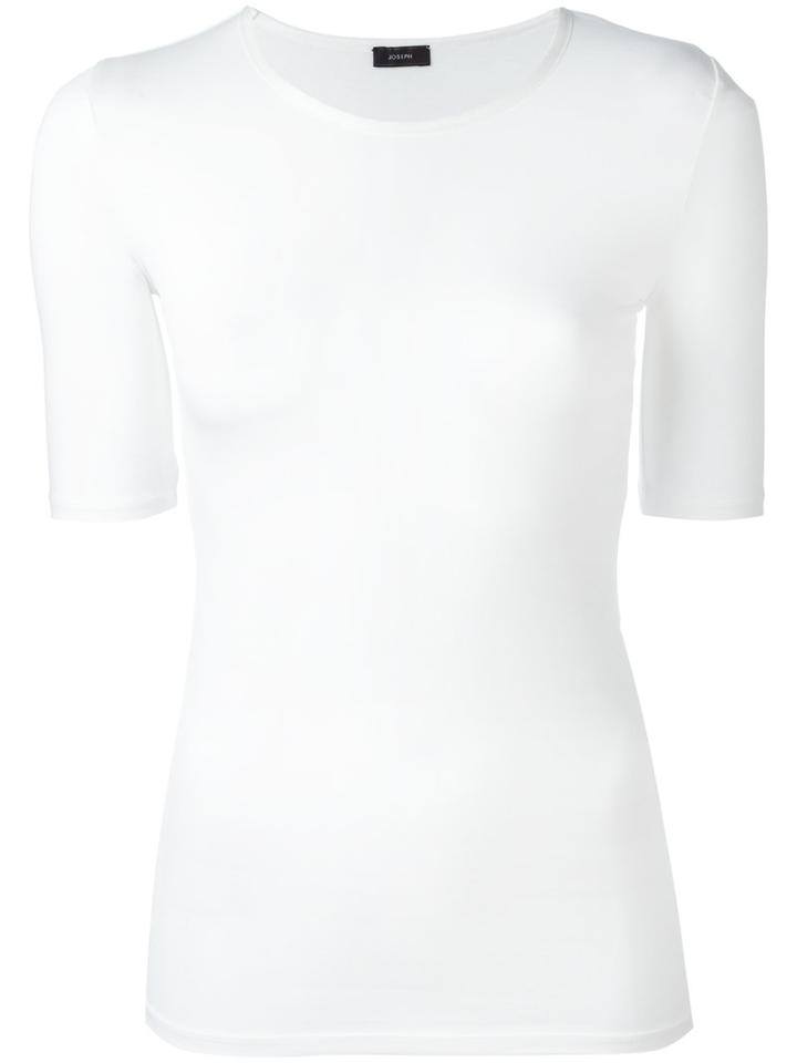 Joseph Classic T-shirt, Women's, Size: Medium, White, Lyocell/cotton/spandex/elastane