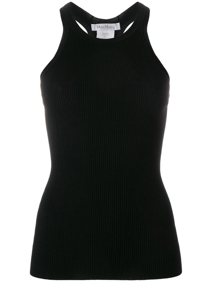 Max Mara Ribbed Top - Black