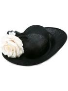 Philip Treacy Floral Hat - Black