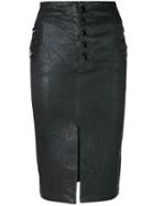 J Brand - Natasha Pencil Skirt - Women - Lamb Skin - 27, Black, Lamb Skin