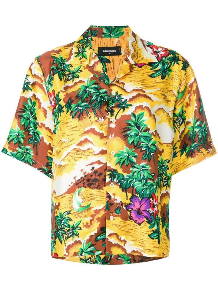 Dsquared2 Exotic Print Shirt - Yellow