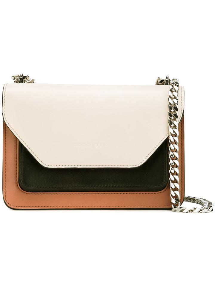 Elena Ghisellini - Multiple Chains Shoulder Bag - Women - Calf Leather - One Size, Women's, Brown, Calf Leather