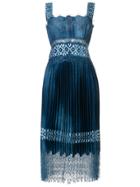 Ermanno Scervino Pleated Dress - Blue