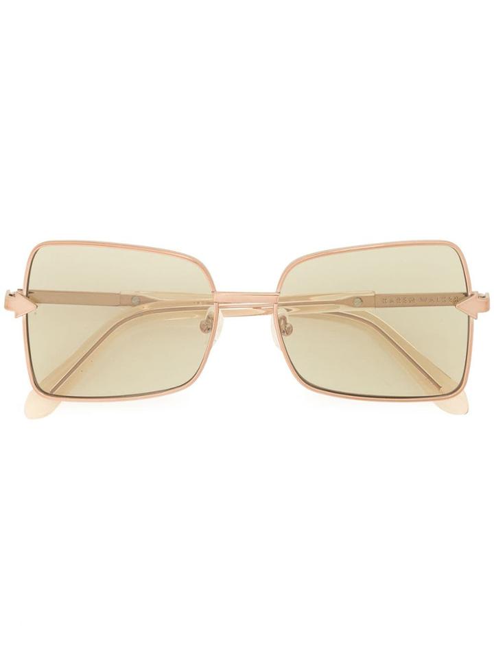 Karen Walker Wisdom Square-frame Sunglasses - Gold