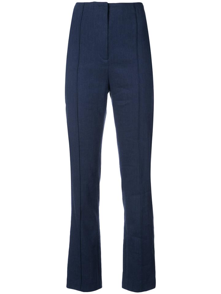 Dvf Diane Von Furstenberg High Waisted Tailored Trousers - Blue