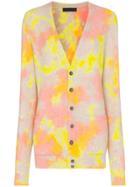 The Elder Statesman Tie-dye Pocketed Cashmere Cardigan - Multicoloured