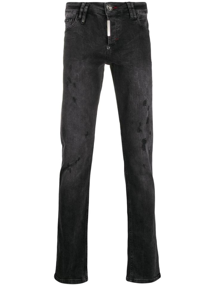 Philipp Plein Straight Supreme Statement Jeans - Black