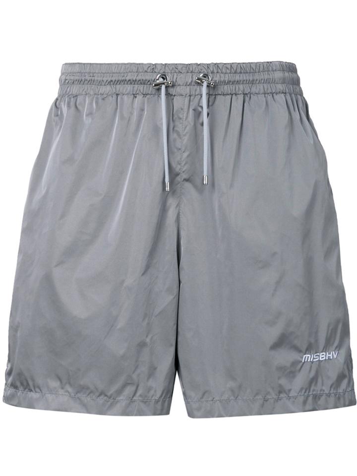 Misbhv Logo Embroidered Swim Shorts - Grey