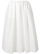 Msgm Flared Midi Skirt - White