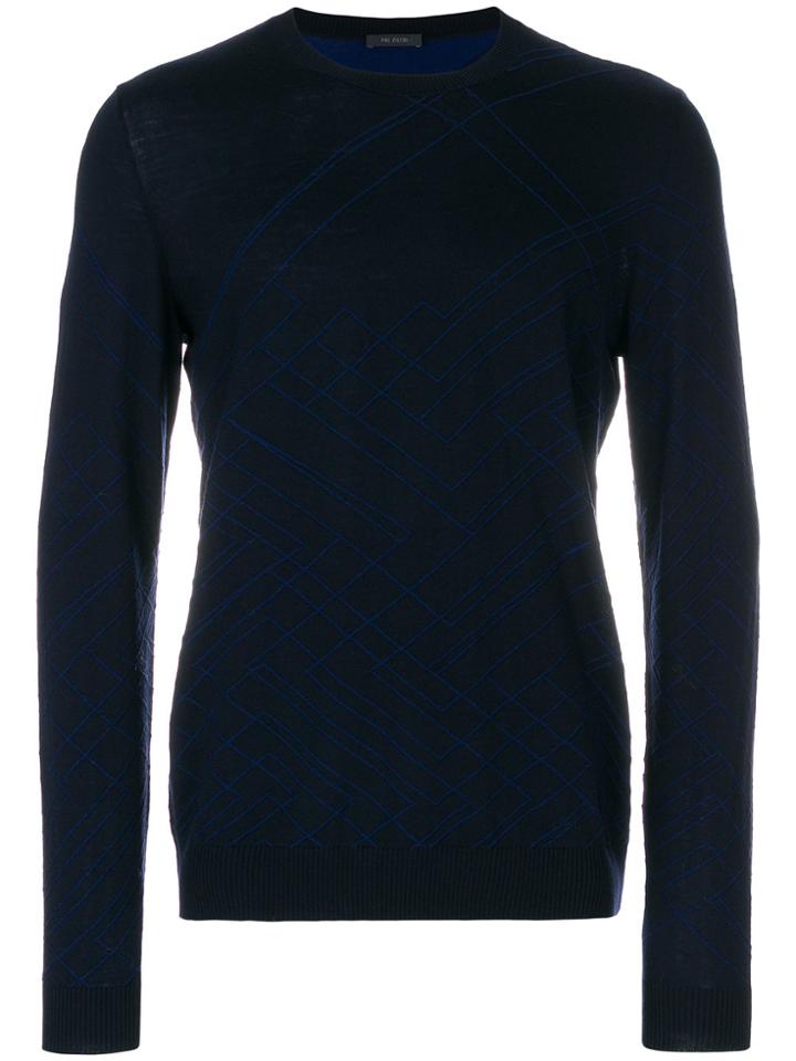 Pal Zileri Crew Neck Jumper - Blue