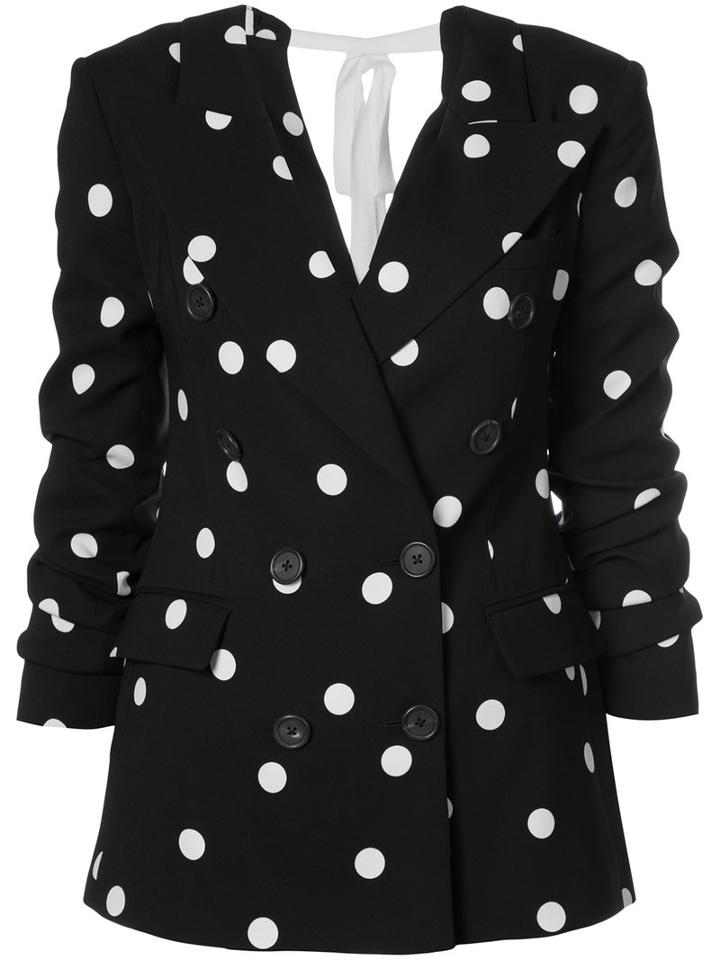 Monse - Polka-dot Boxy Blazer - Women - Silk/spandex/elastane - 8, Black, Silk/spandex/elastane