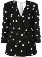 Monse - Polka-dot Boxy Blazer - Women - Silk/spandex/elastane - 8, Black, Silk/spandex/elastane