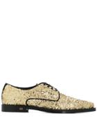 Dolce & Gabbana Sequin-embellished Lace-up Shoes - Gold