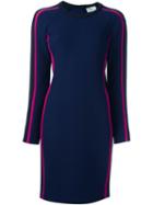 Lanvin Long Sleeve Dress, Women's, Size: 38, Blue, Cotton/polyamide/spandex/elastane