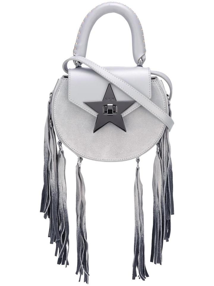 Salar 'mimi' Tote, Women's, Grey, Calf Suede/metal/calf Leather