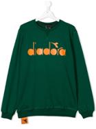 Diadora Junior Teen Logo Printed Sweatshirt - Green