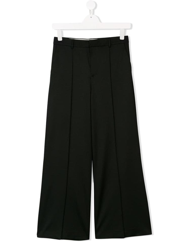 Les Coyotes De Paris Wide Leg Cropped Trousers - Black