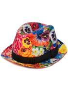 Dolce & Gabbana Floral Print Sun Hat - Red