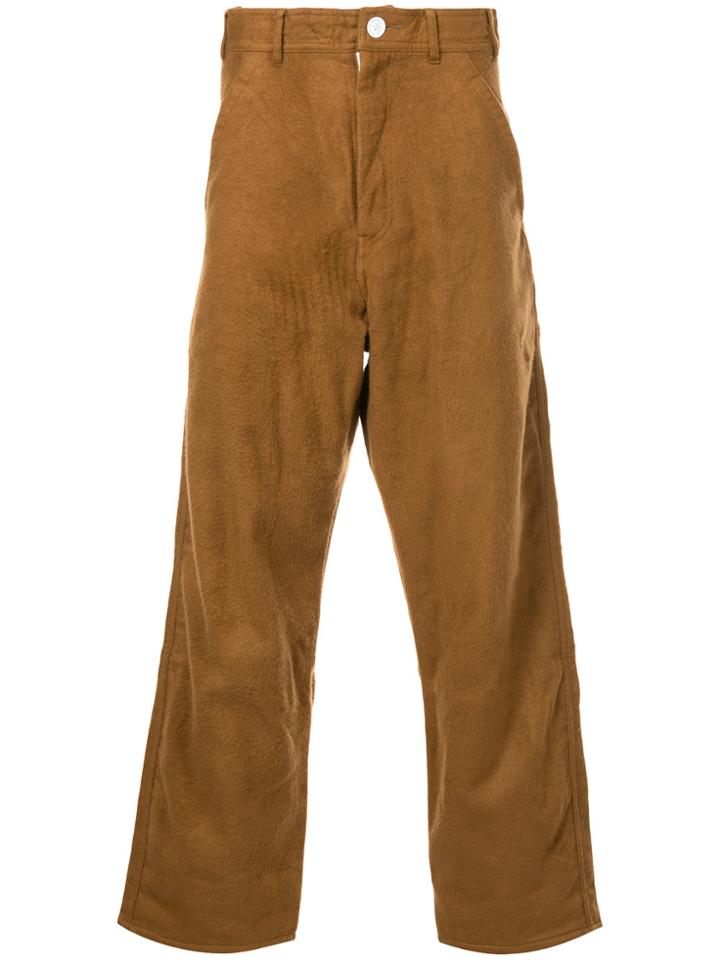 Comme Des Garçons Vintage Fuzzy Trousers - Brown