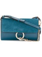 Chloé Blue Suede Faye Wallet Bag