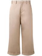 No21 Flared Cropped Trousers, Women's, Size: 42, Nude/neutrals, Cotton/spandex/elastane