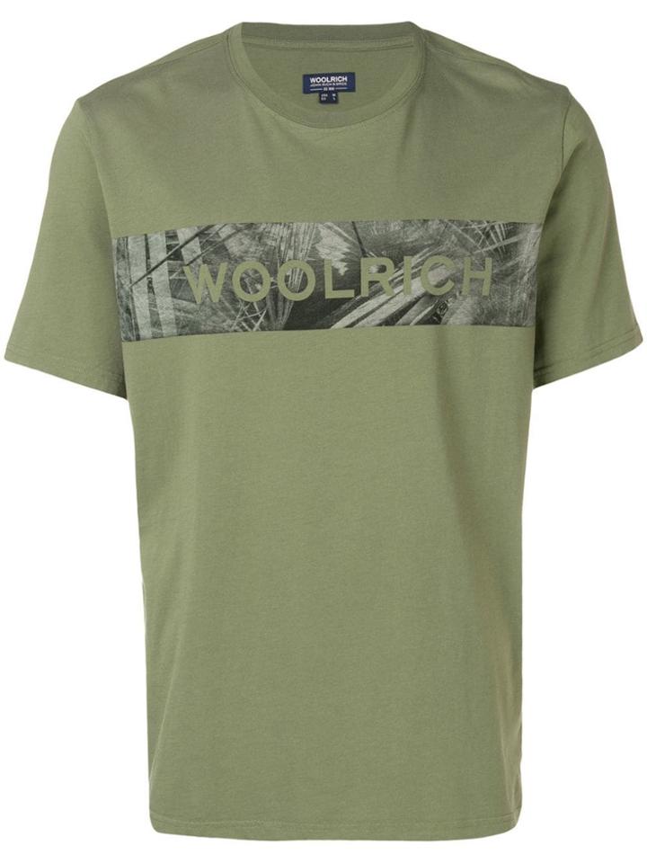 Woolrich Logo Stripe T-shirt - Green