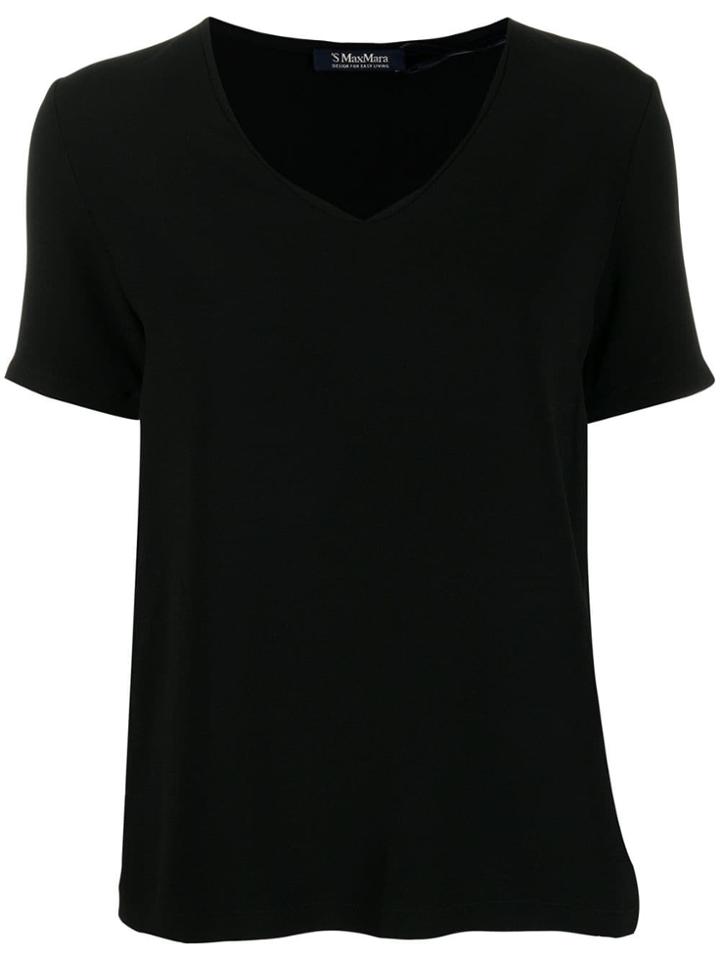 's Max Mara V-neck T-shirt - Black
