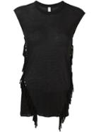 Damir Doma Fringed Tank Top, Women's, Size: Medium, Black, Viscose/silk/linen/flax
