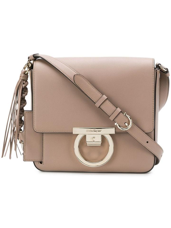 Salvatore Ferragamo Lock Shoulder Bag - Nude & Neutrals