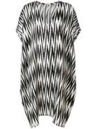 6397 Ikat Kaftan Dress - Black