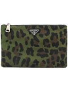 Prada Camouflage Print Wallet - Green