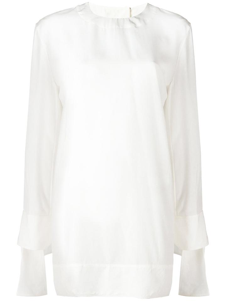 Marni Tie Cuff Shift Dress - White
