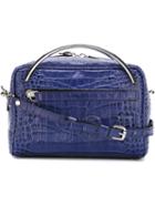 Msgm Crocodile Effect Handbag