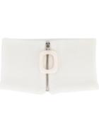 J.w.anderson - Zip Up Neckband - Men - Merino - One Size, White, Merino