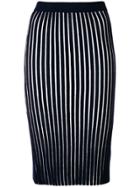 Victoria Victoria Beckham Striped Pencil Skirt - Blue