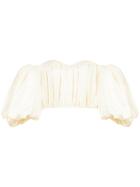Ellery Off Shoulder Bustier Blouse - White