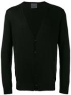 Laneus V-neck Cardigan, Men's, Size: 50, Black, Cotton